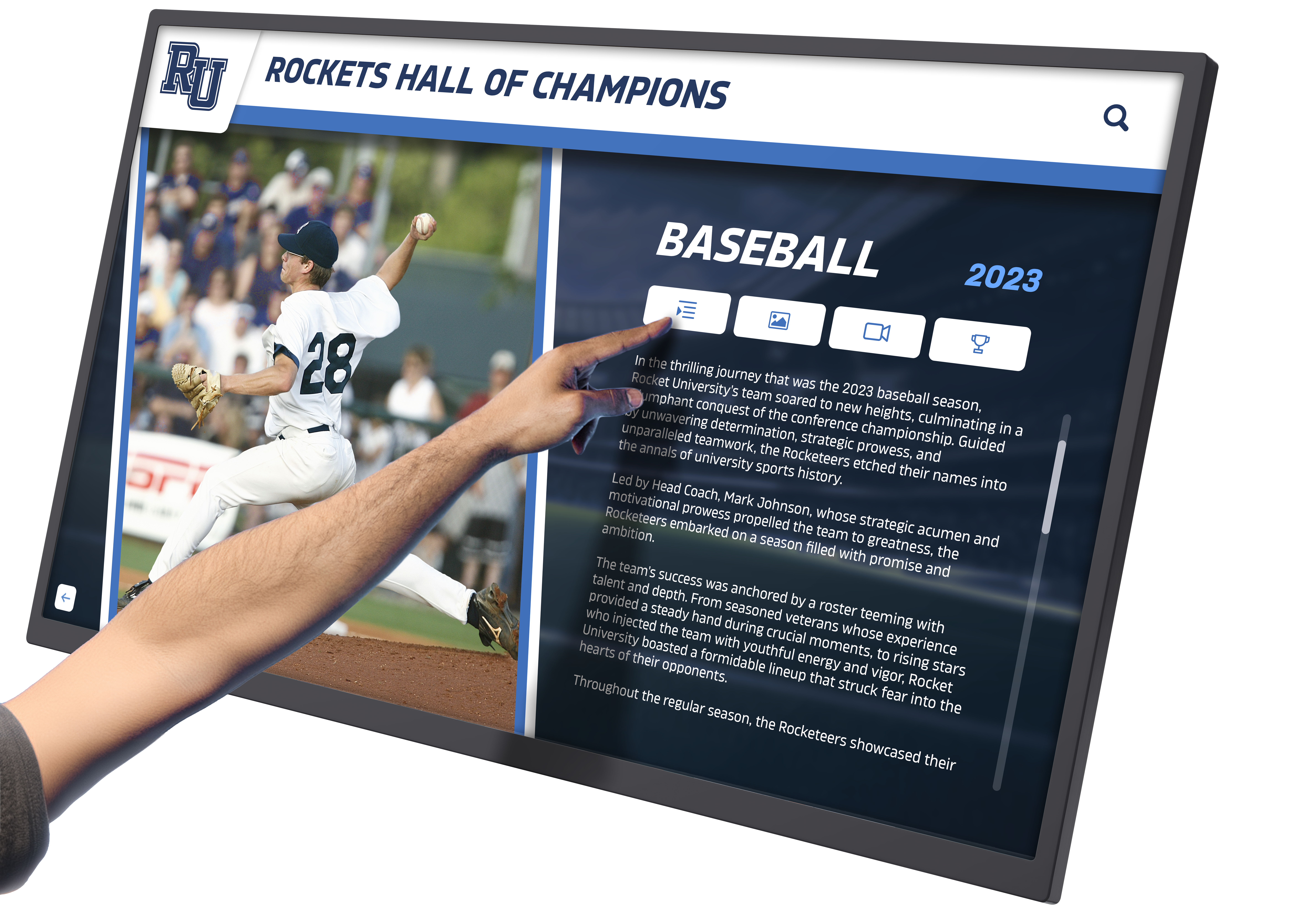 Interactive baseball display