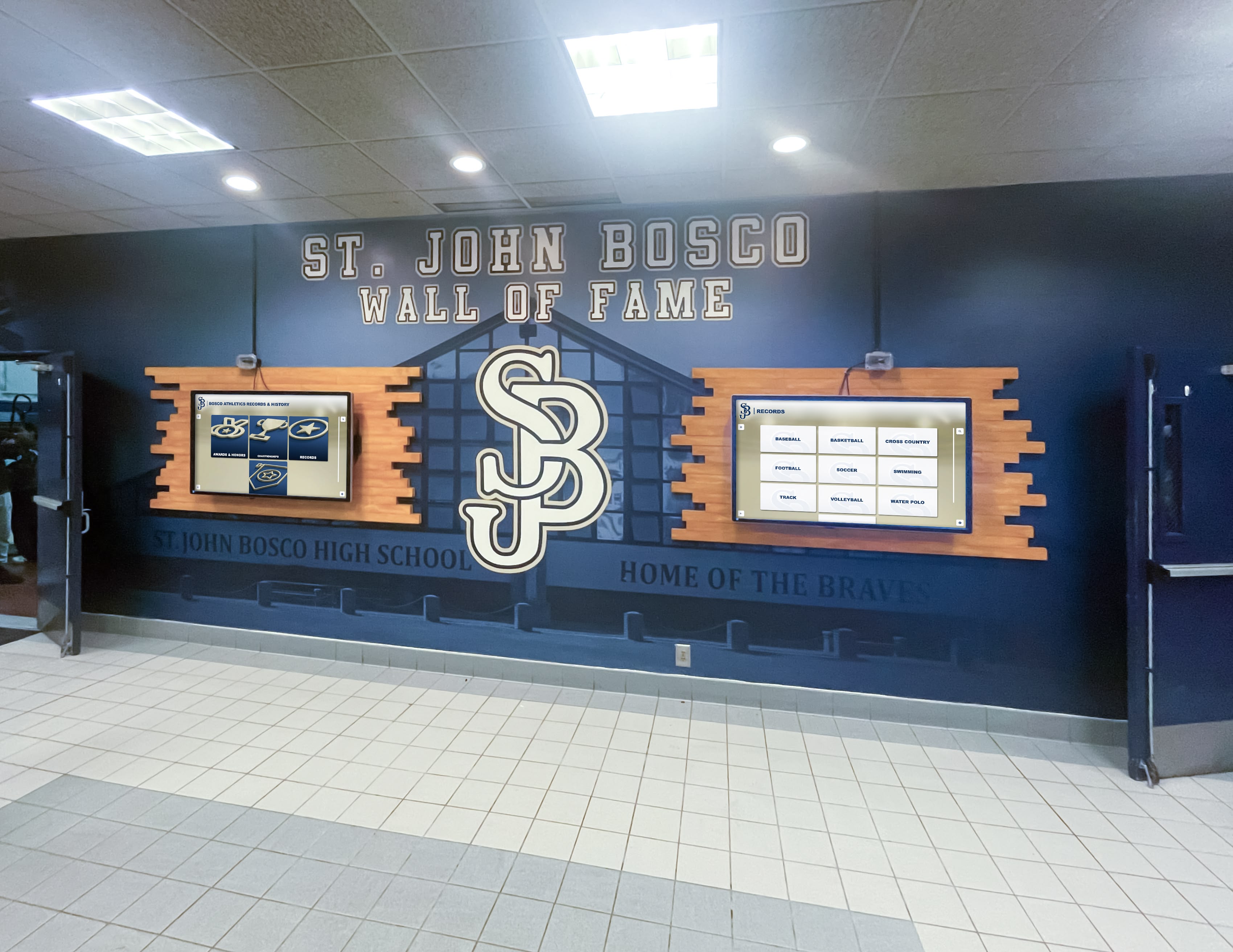 Integrated wall and digital display
