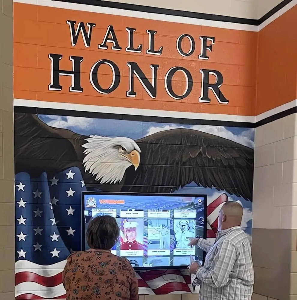 Interactive wall of honor