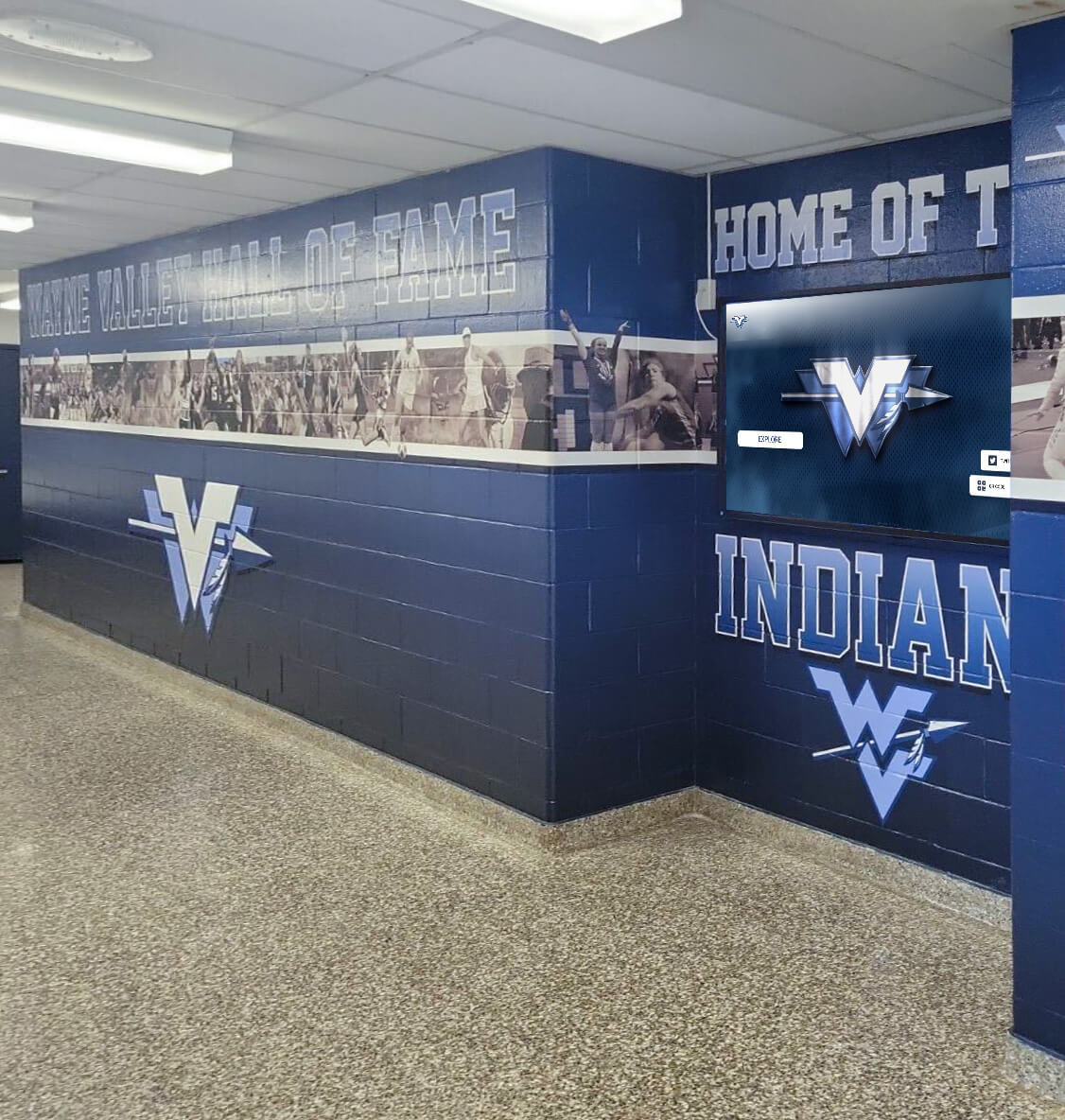 School hallway wall wrap